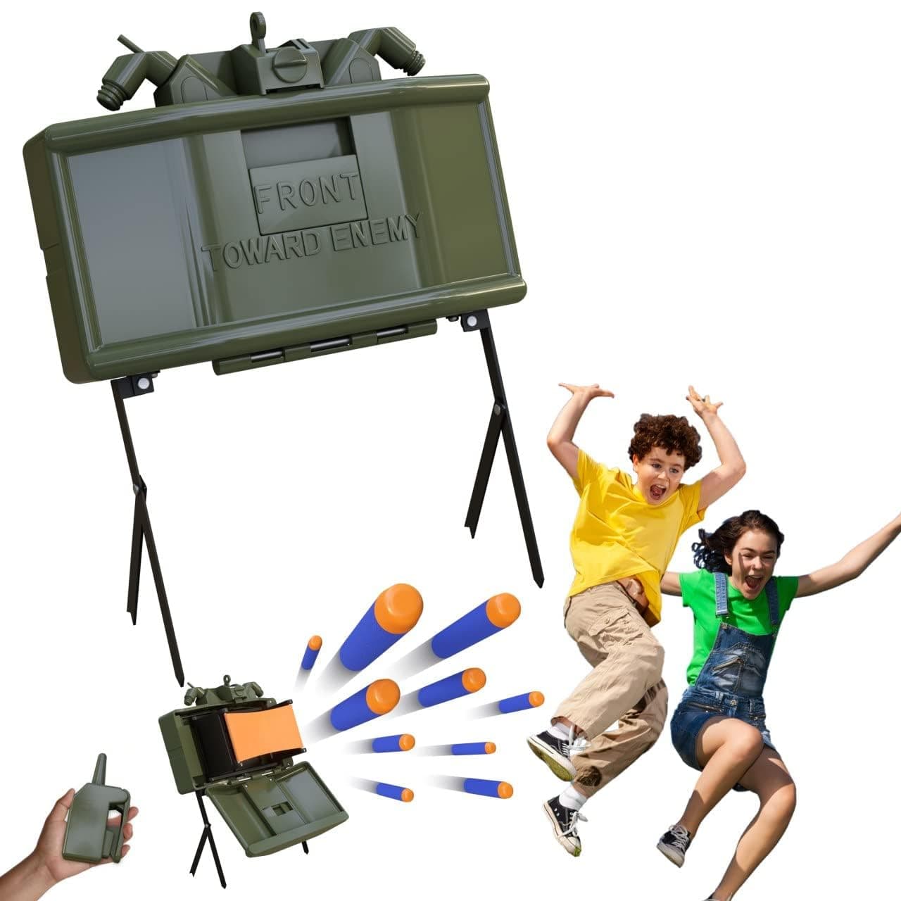 Toy Action Set for Play Games – Remote Control Included, Compatible with Foam Blasters (Green)