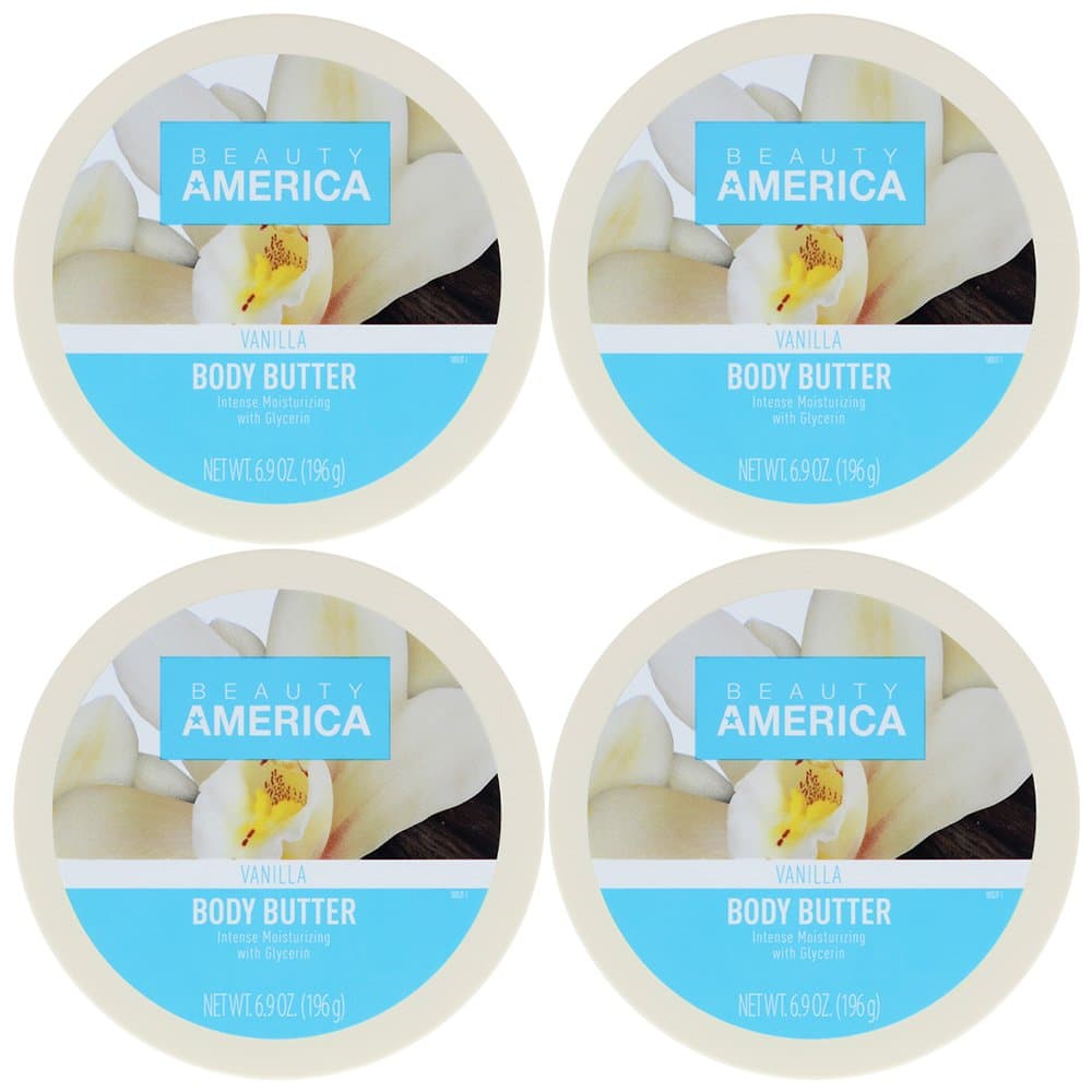 Intense Moisturizing Body Butter - Vanilla, 6.9 Ounce (Pack of 4)