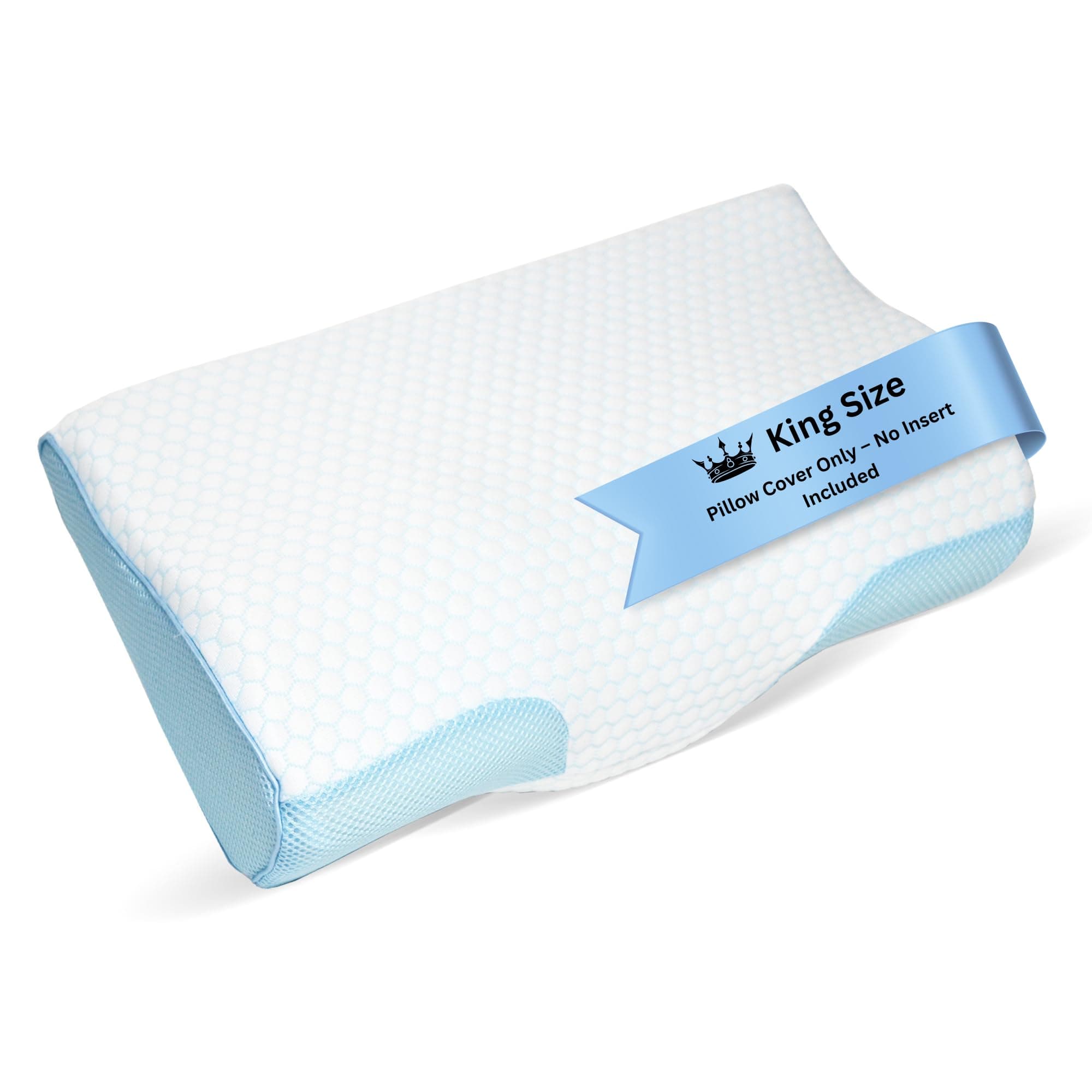 Derila Cooling Pillow Case Ensures Optimal Temperature Control of Your Pillow for Perfect Sleep. White Pillowcase Ensures a Perfect Fit