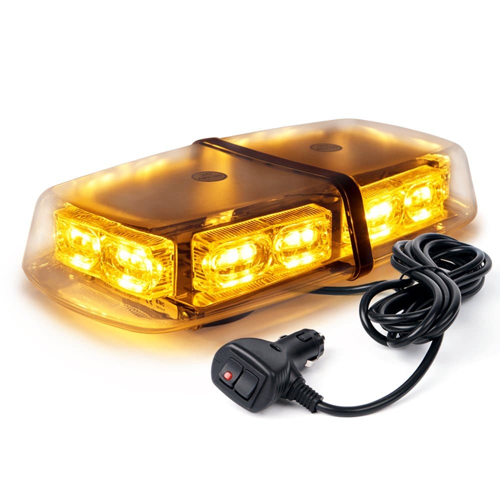 Xprite Amber Yellow 36 LED Rooftop Emergency Strobe Lights Mini Bar 16 Flashi...