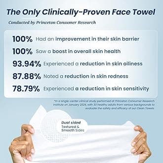 Clean Skin Club Clean Towels, 100% USDA Biobased Dermatologist Approved Face Towel, Disposable Clinically Tested Face Towelette, Facial Washcloth, Makeup Remover Dry Wipes, Ultra Soft (2 pack)