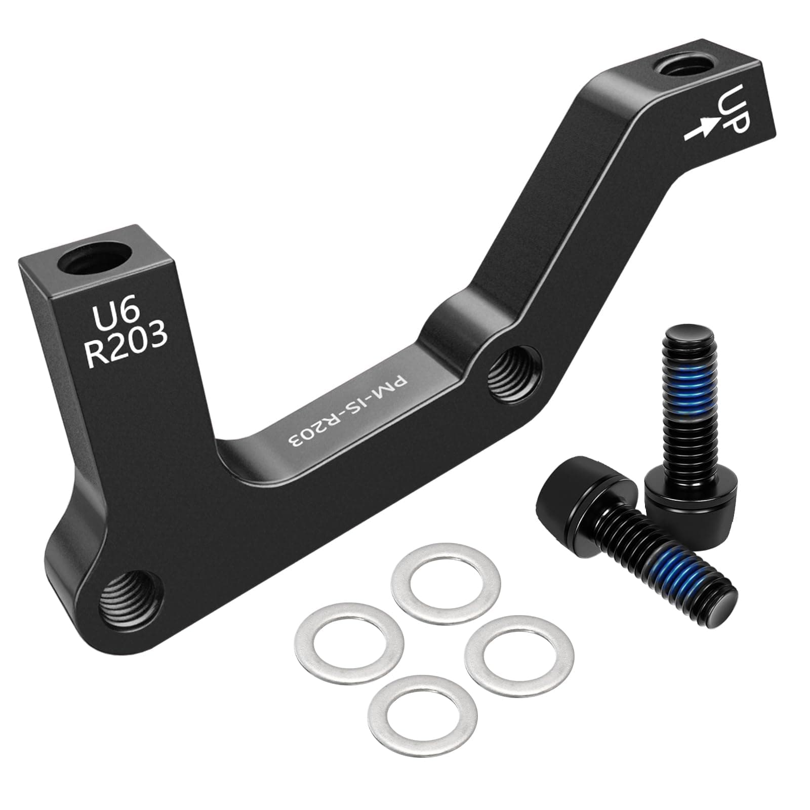 BUCKLOS PM/is Front Rear 180/203mm Disc Brake Caliper Mount Adapter Gear Parts Accessories, CNC Machined Aluminum Alloy Rotor Adapter with Bolts