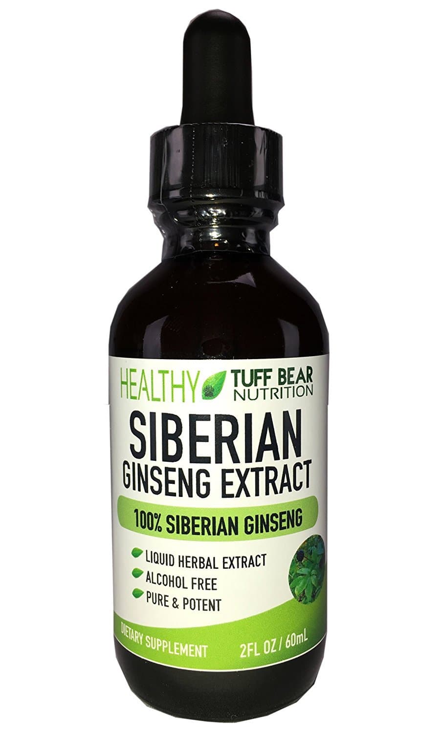 Siberian Ginseng Extract, 4 FL oz, Best Siberian Ginseng Extract, Made with 100% Natural Pure Potent Herbal Siberian Ginseng Roots; an Alcohol Free Product by TUFF BEAR