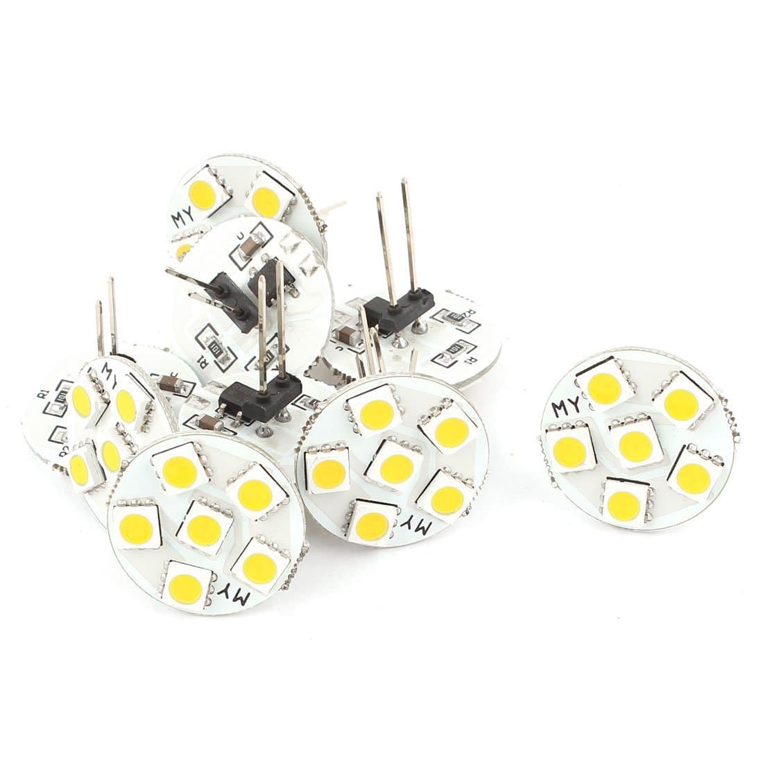 ELECTROPRIME 10pcs G4 LED 6 SMD 5050 Warm White Light Car Marine Boat Lamp Internal
