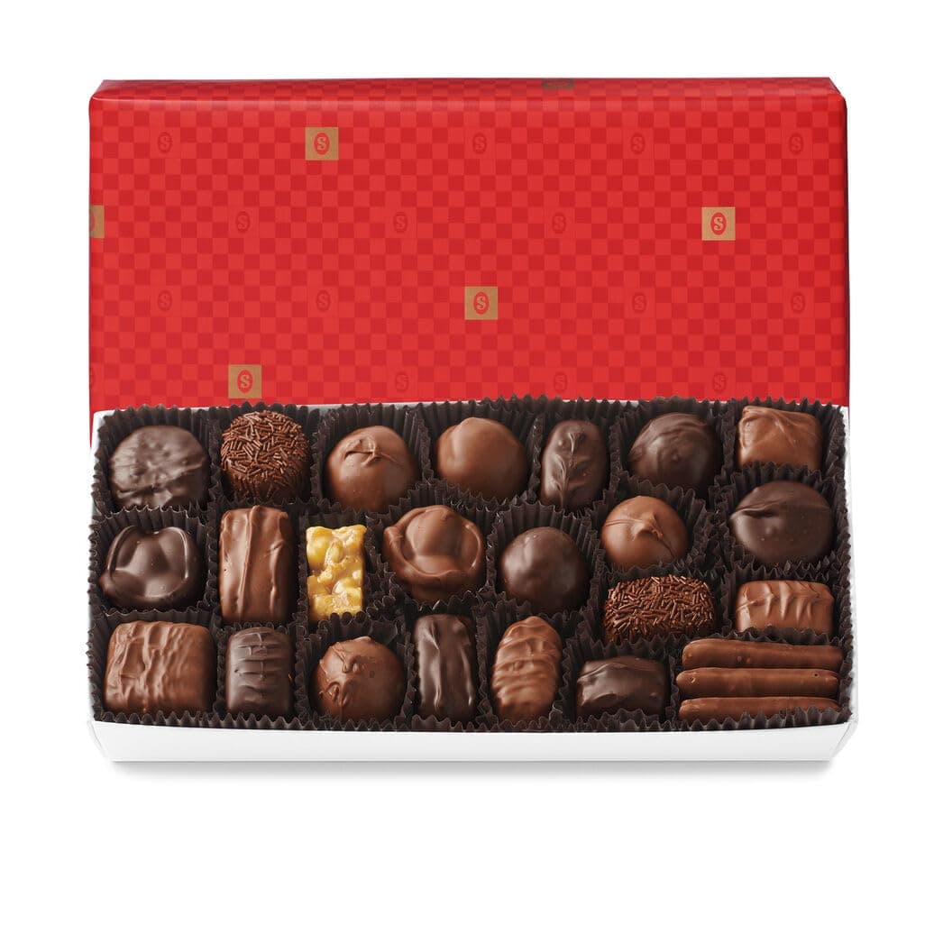See's Candies Assorted Chocolates (1 Pound (Pack of 1), Red Gift Wrap)
