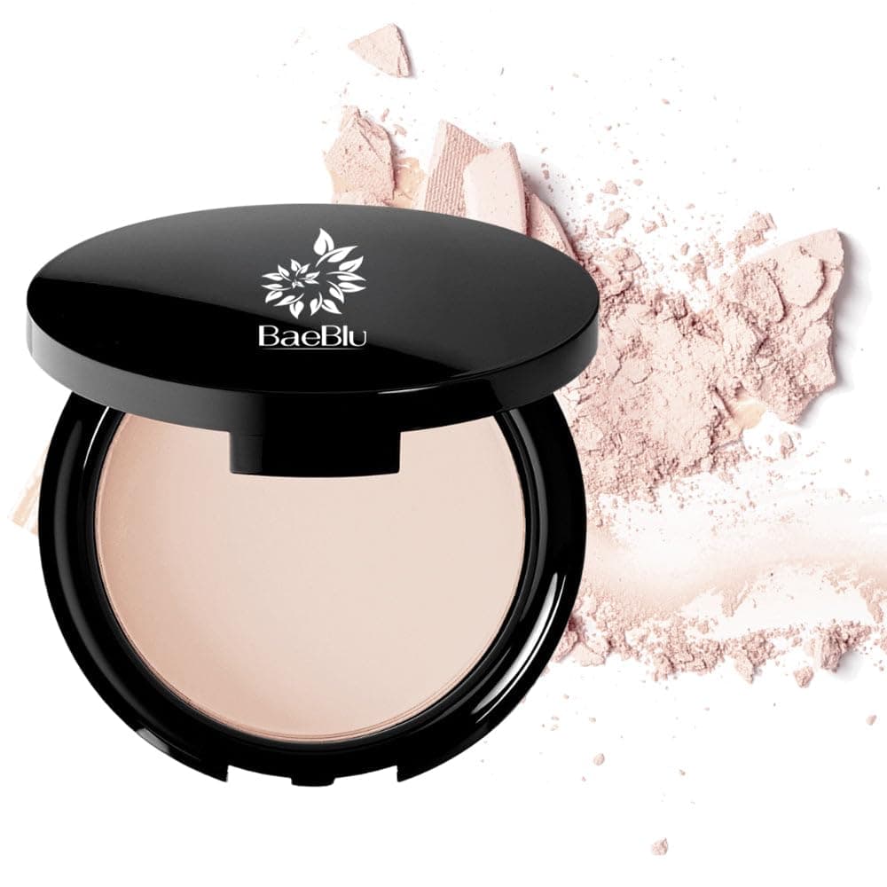 Organic Pressed Setting Powder - Talc-Free & Non-Toxic Translucent Powder with Matte Finish - Oil Absorbing, Pore Minimizing, 16 Hour Wear for All Skin Types - Cruelty & Gluten-Free - Invisible Medium