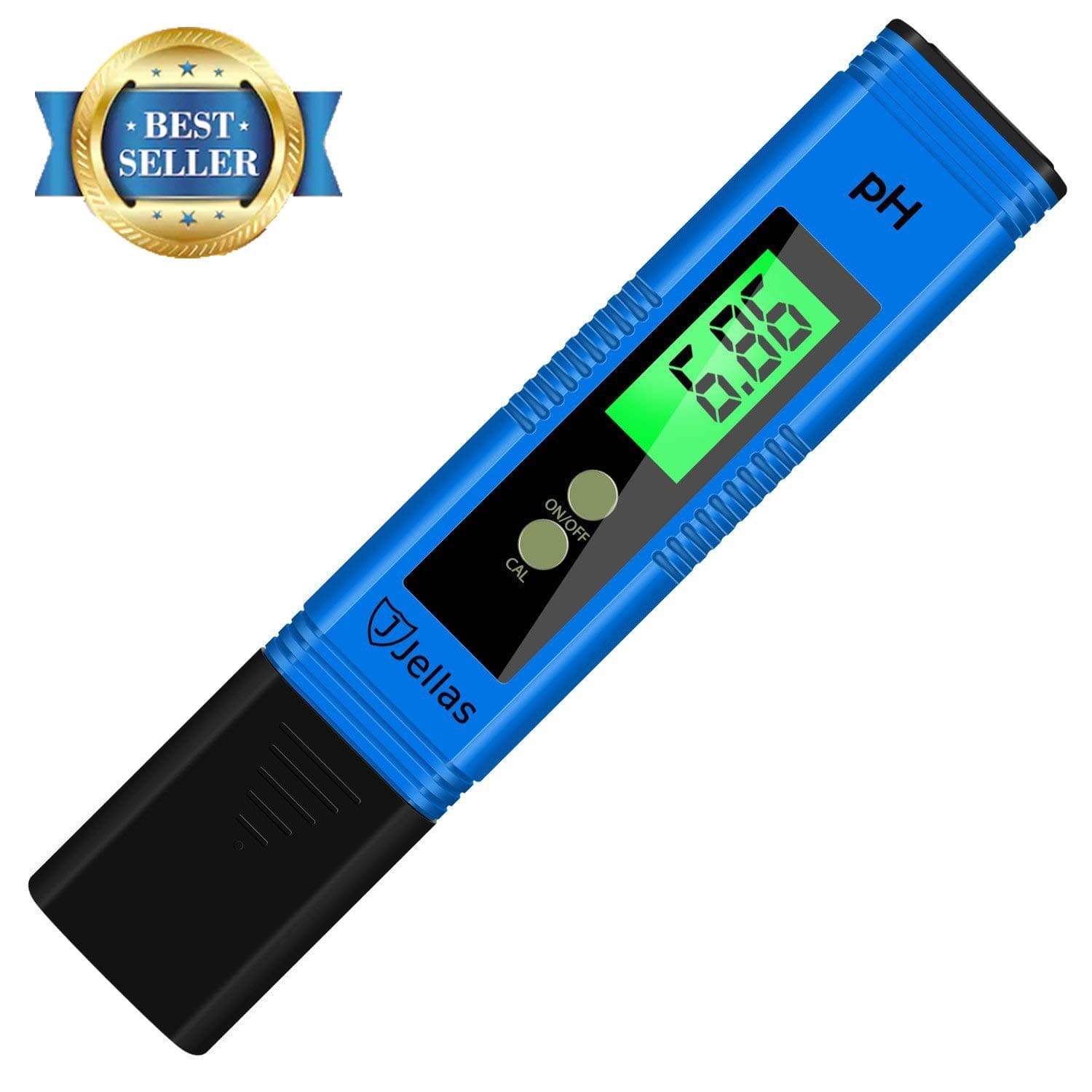 pH Meter, Jellas PH-009IV Innovative Folding Digital pH Tester/pH Checker Plus for Water Quality Test, Household Drinking Water, Swimming Pools, Hot Tub, Aquariums, Hydroponics. (Blue - pH Meters)