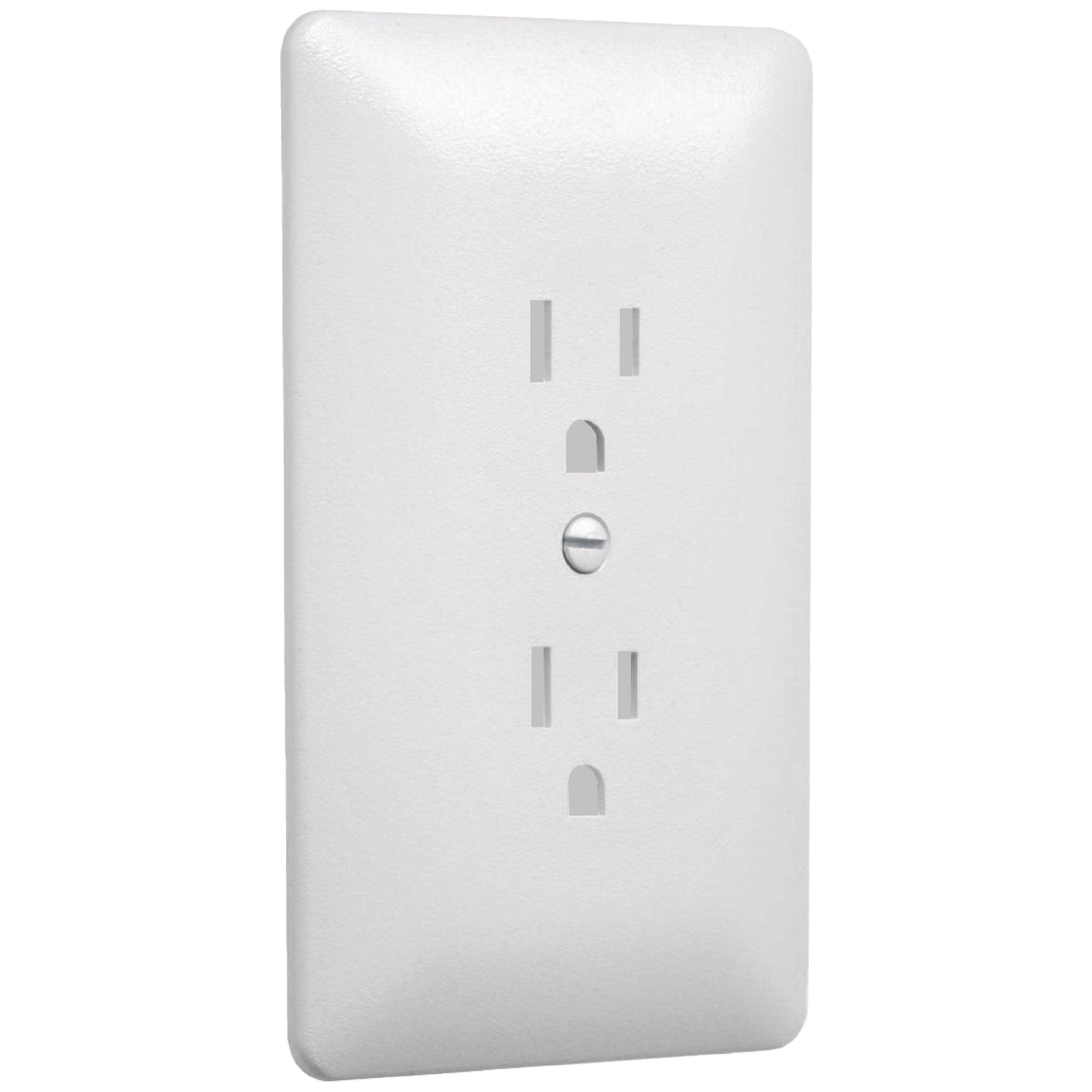 2000W Masque 2000 1-Gang Decorator Style Wallplate Paintable Duplex Outlet Cover