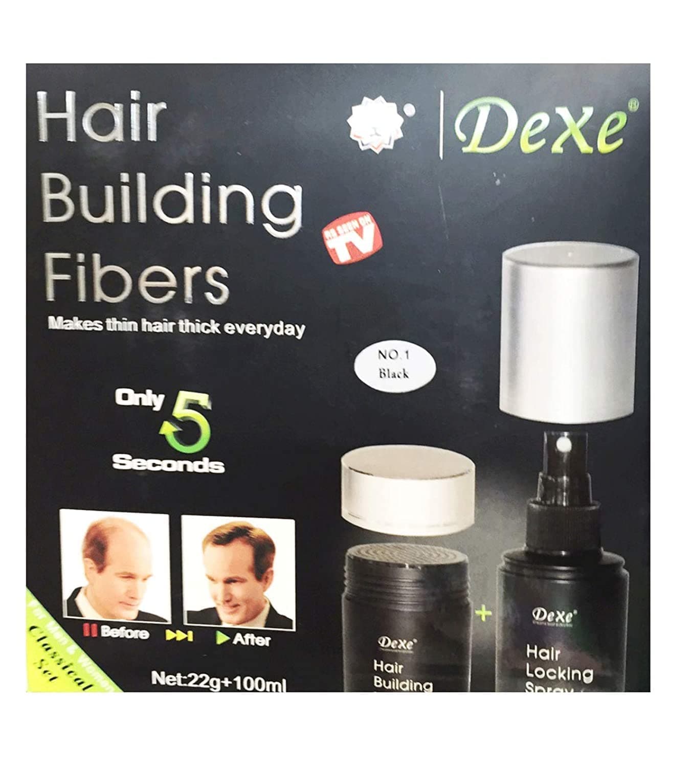 Hair Building Fibers - Black