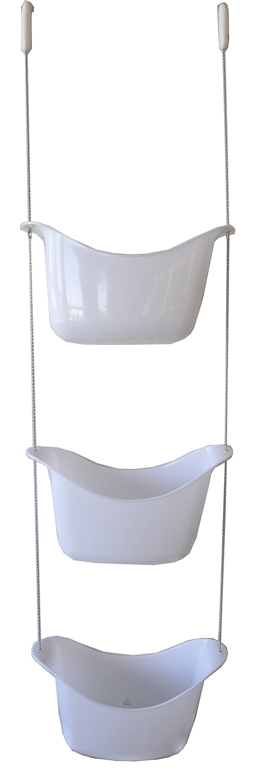 Saniplast Object Holder Baskets Rack, Thermoplastic, White, 28.5 x 12 x 106 cm