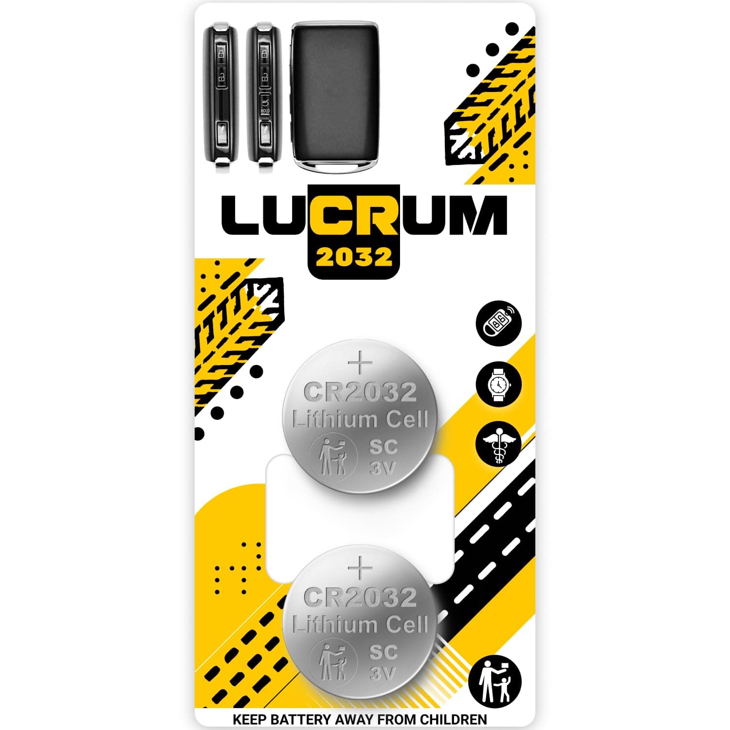 Key Fob Battery Replacement for Mazda (2019-2025) 3 6 CX-5 CX-50 CX-70 CX-9 CX-90 CX-30 2PCs CR 2032 Batteries for Car Remote Key