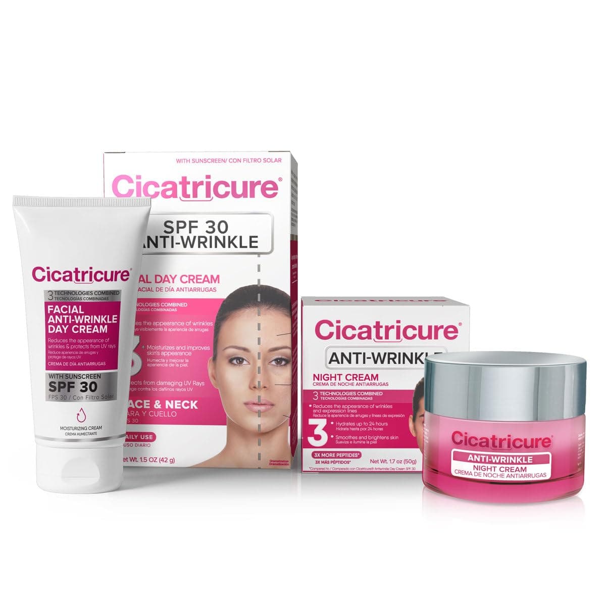 Anti-Wrinkle Day + Night Cream Bundle: Advanced 24-Hour Facial Care, Targets Fine Lines, Deep Hydration, for Youthful Skin Appearance