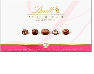 Lindt Master Chocolatier Collection – 320g Large Gift Box – Mothers Day, Easter Chocolate Assortment – Milk, Dark & White Pralines