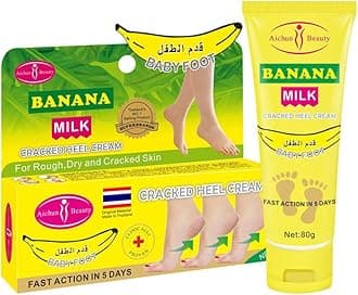 AICHUN BEAUTY Cracked Heel Cream Foot Care Banana Milk Cream Rough Dry Skin Baby Foot 80g
