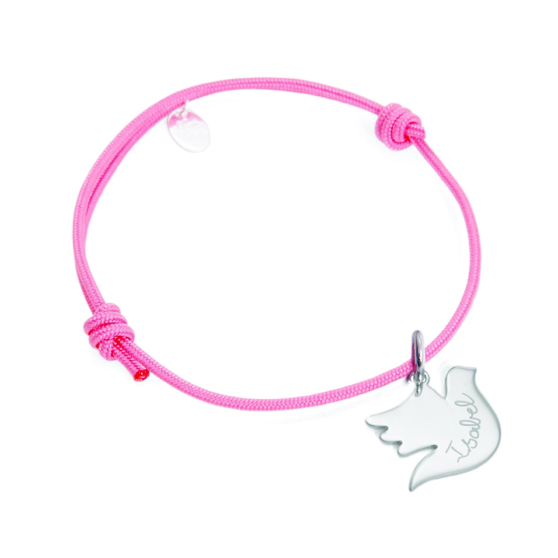 India Personalised NAME Bracelet with Silver Peace Dove