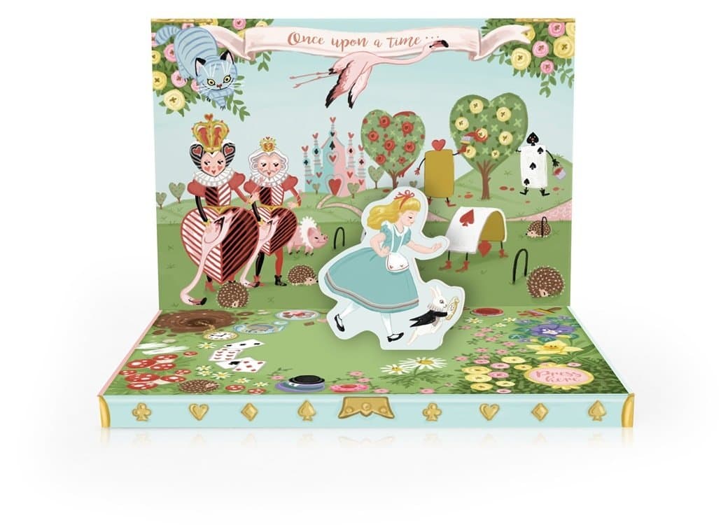 My Design Co.Music Box Card 3D Pop Out, 6 x 4.75-Inches, Adventures in Wonderland