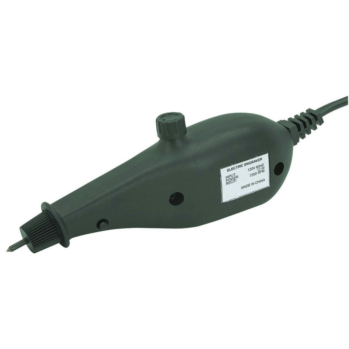 Electric Metal Engraver w/ Carbide Tip, Variable Speed to 7200 Strokes Per Minute