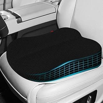 ACBAGI Adult Car Booster Seat for Driver, Driving Seat Cushion,Comfort Memory Foam Car Seat Cushion for Height, Seat Cushion for Car,Office Chair and Home Chair (Black B)