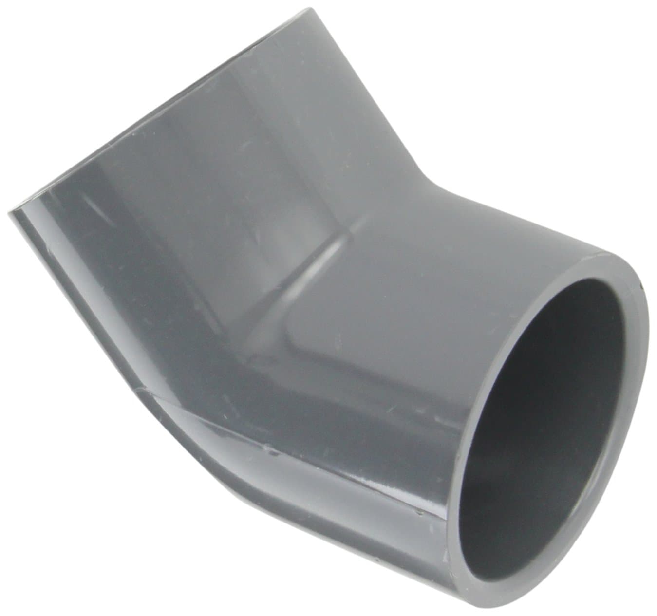 Spears 817 Series PVC Pipe Fitting, 45 Degree Elbow, Schedule 80, 2" Socket