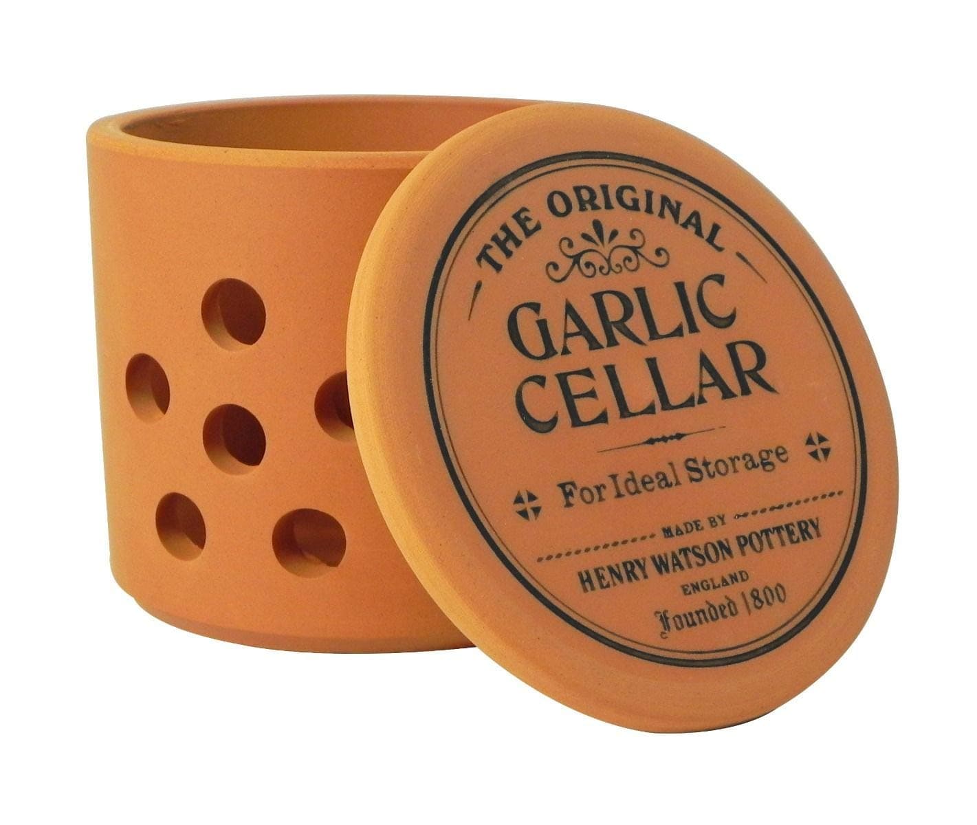 Henry Watson Original Suffolk Collection Garlic Cellar - Rustic/Vintage Garlic Keeper - 5oz