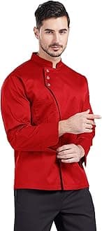 Nanxson Unisex Chef Coat Men's Long Sleeve Chef Jacket Restaurant Kitchen Cooking Chef Uniform CFM0057