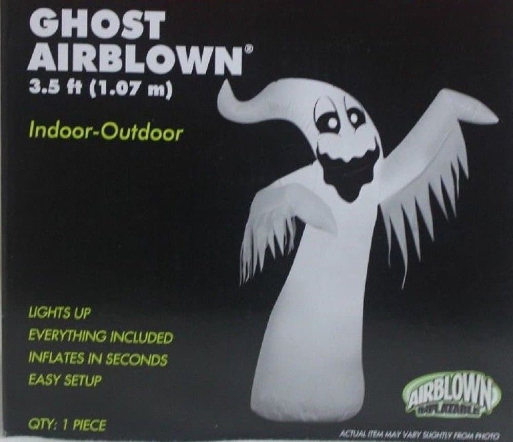 Halloween Inflatable 3.5' Happy Ghost By Gemmy