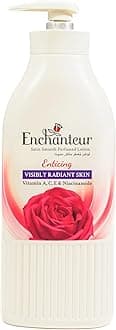 Enchanteur Satin Smooth Perfumed Lotion - Enticing, New Look & Improved Formula, Enriched with Vitamin A, C, E, Niacinamide, Aloe Vera & Olive Butter, For Smooth & Radiant Skin, All Skin Types, 500ml