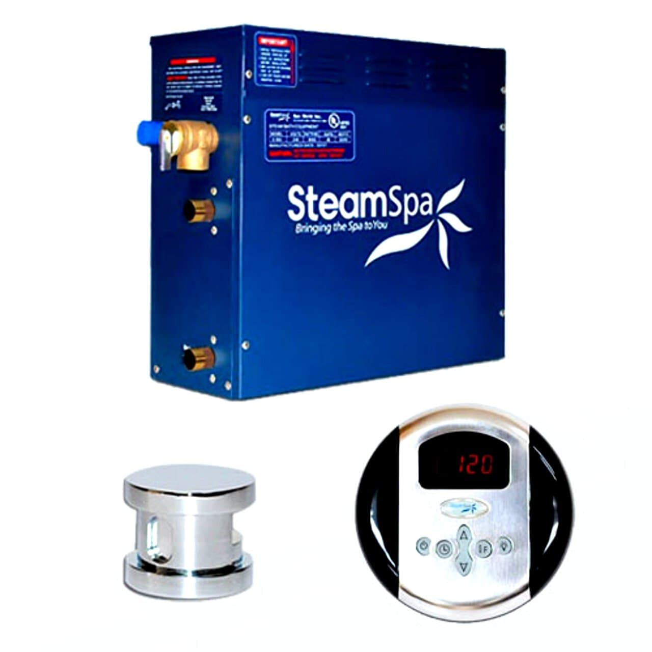 Steam Spa OA900CHC Oasis Complete Package with 9kW Steam Generator, Chrome