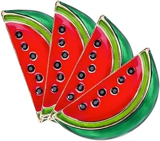Watermelon Brooch Pin 1.4 Inch Cartoon Fruit Brooch for Women Sweater Cardigan Collar Clip Shawl Pin Casual Formal Dress Accessory