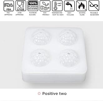 3D Raspberry Silicone Baking Mold for Mousse Cake, Candy, Chocolate Truffle, French Dessert, Pastry, Cupcake, Ice Cream, Cake Decoration - Raspberry Shape (4-Cavity)