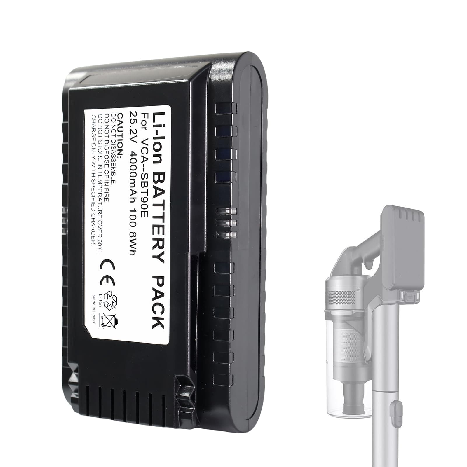 Replacement Battery for Samsung Jet60: for Samsung Jet60 Jet65 Jet70 Jet75 Jet75+ Jet90 Series Cordless Stick Vacuum Cleaner VCA-SBTA60 VCA-SBT90 VCA-SBT90EB Lithium-Ion Battery