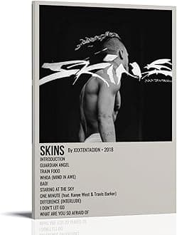 GPWDIEJB XXXTentacion SKINSPoster Canvas Art Oil Painting Wall Painter Home Music Album Celebrity Painting Classical Decorative Wall ArtFrame-style-4124x36inch(60x90cm)