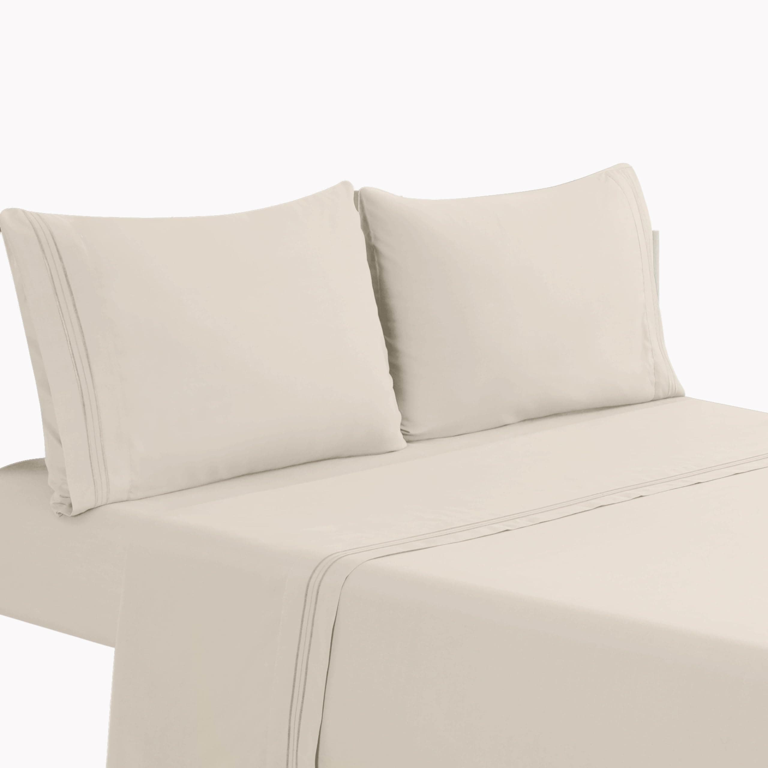 Blake & Irving Twin Size - 4 Piece Sheet Set, Breathable & Cooling Sheets, Double Brushed, Wrinkle Resistant Deep Pocket Sheet, Bedding Sheets & Pillowcases - Beige