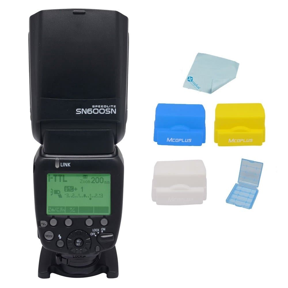 Shanny SN600SN Master Flash Speedlight High Speed Sync 1/8000s GN60 Flashgun for Nik D7100 D7000 D5300 D3300 D800 D750 D600 D300 D90 D80 as SB-910 + Mcoplus 3pcs Diffusers and Cleaning Cloth