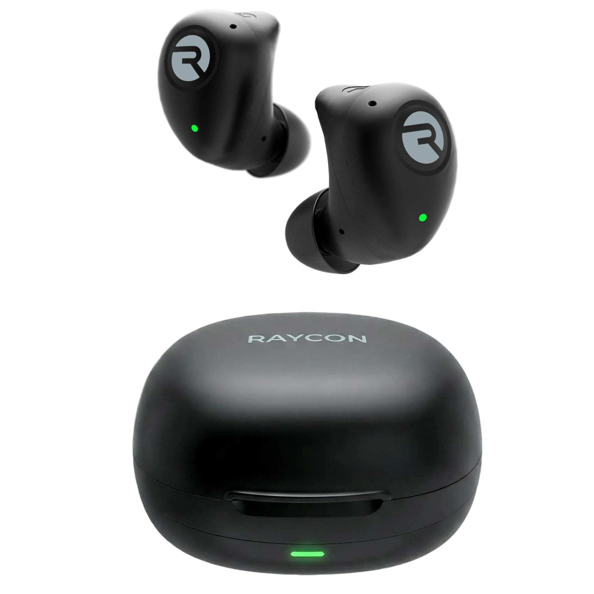 Raycon Fitness Bluetooth True Wireless Earbuds with Built in Mic 54 Hours of Battery IPX 7 Waterproof and Charging Case with Talk, Text, and Play Bluetooth 5.2 Portable Sport (Black)