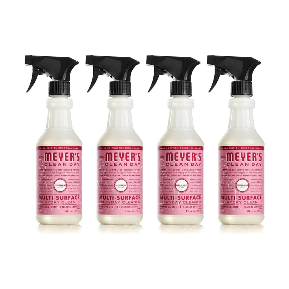 Mrs. MEYER'S Multi-Surface Cleaner, Peppermint, 16 OZ (Pack of 4)