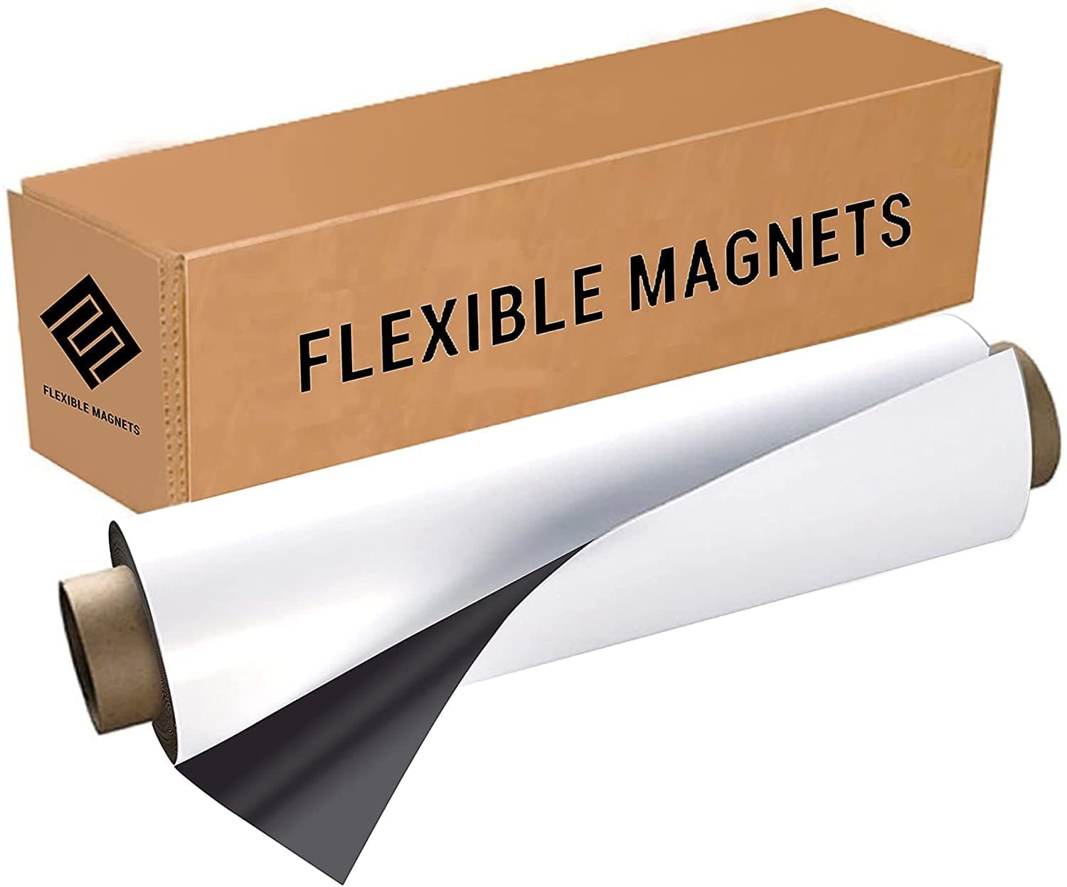 Flexible Vinyl Roll of Magnet Sheets - White, Super Strong & Ideal for Crafts - Commercial Inkjet Printable (24" x 25 feet x 30 mil)