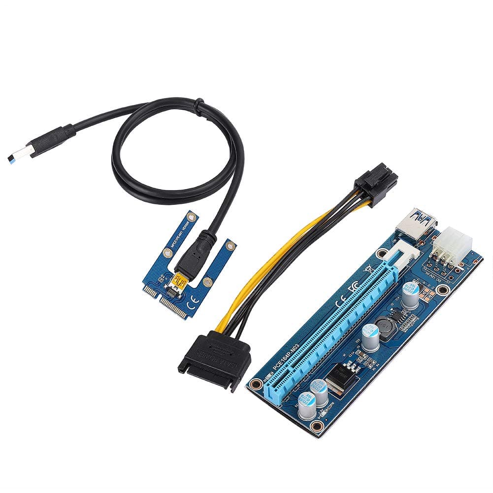 Qin PCIe Adapter Power Cable, Mini PCI-E To PCI Express16x Extender Riser PCI Express for Mining