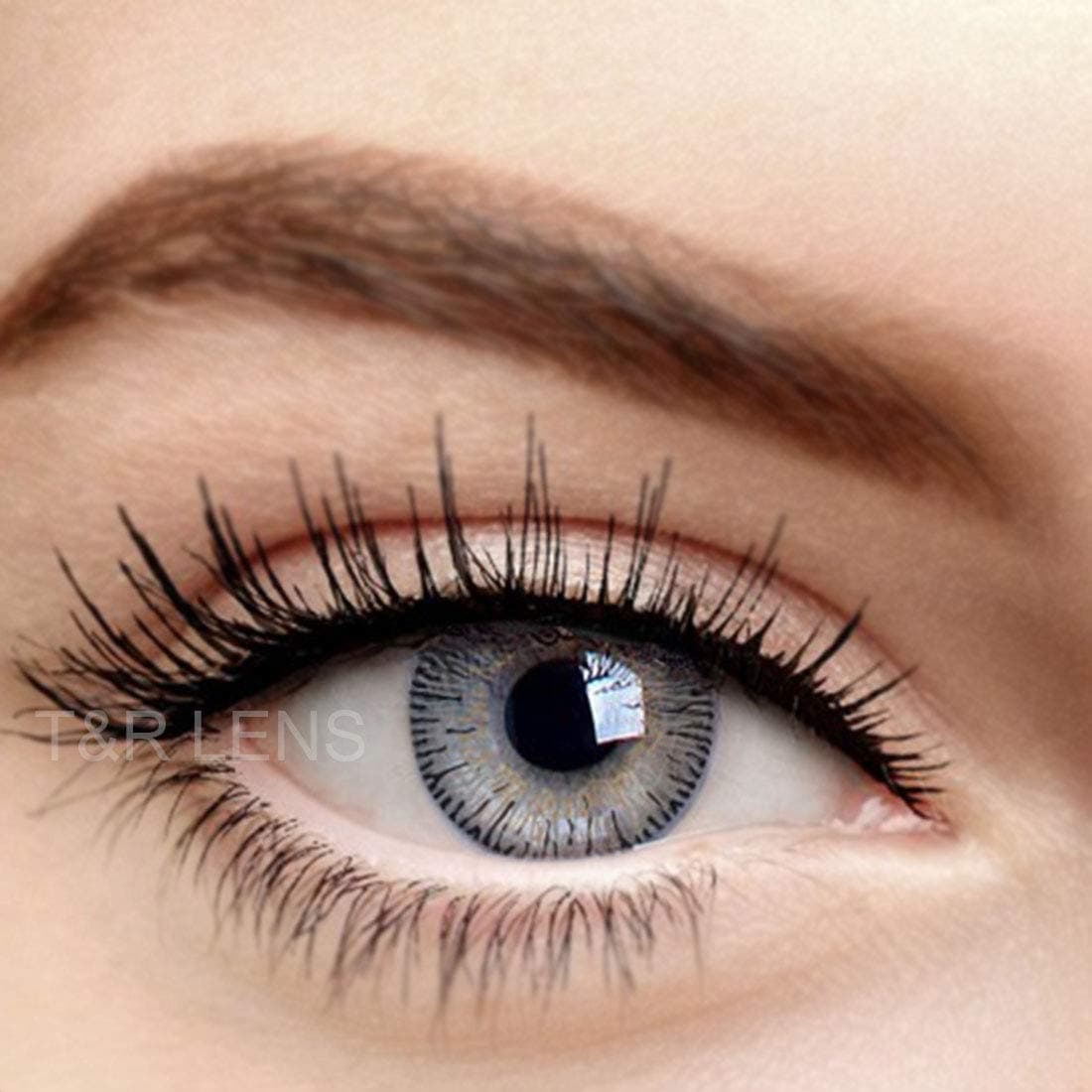 Iconic Eye® Gray Monthly Zero Power Monthly Contact Lens Multi Plus Solution With Lens Storage Box (grey)