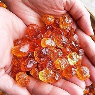 Miss.AJ Dried Food Tao Jiao Peach Resin Peach Gum Nourishing Yin Skin Health 桃膠 Free Worldwide Air Mail (250 grams (0.55LB))