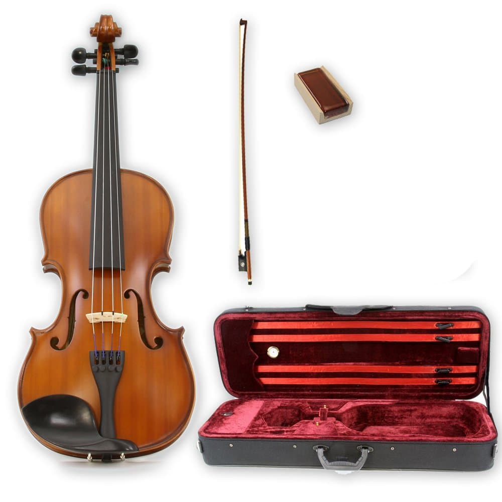 TIS-500-1415.3022 Step-Up Student Violin, 3/4 Size, with Ebony Fittings, Deluxe Case and Bow