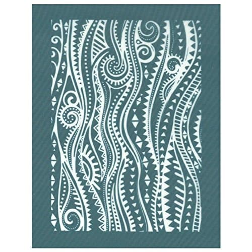 DIY Silk Screen Printing Stencil, Ready to Use "Tribal Waves" Design, for Fabric, Wood, Ceramic, T-Shirts, and More!