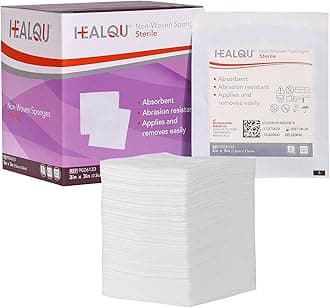 HEALQU 3x3 Gauze Pads Sterile - 80 Gauze Pads - (40 Packs of 2 Pads), Non Woven Gauze Sponges - Super Absorbent Medical Gauze Sponges for Wounds Bulk, First Aid Kits, Medical Facilities