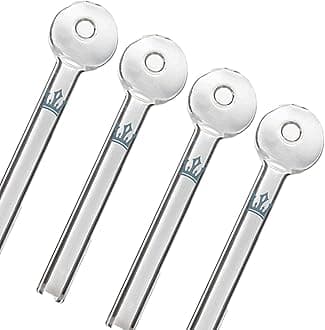 4.5 Inch Glass Pipe Oil Burner Clear Thick Glass Oil Pipe (4 Pcs)