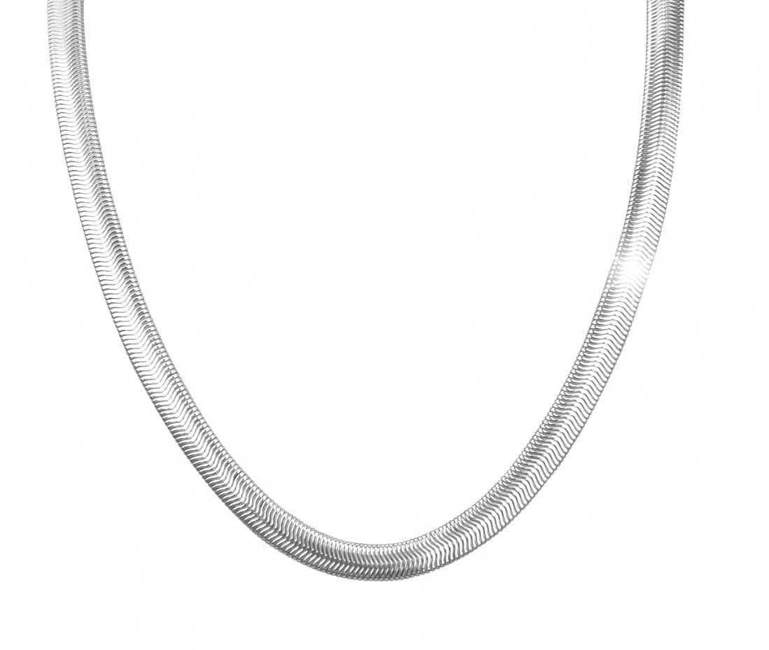 925 Silver Plated 6mm Snake Necklace Chain Available in 16" 18" 20" 22" 24" 26" 28" 30" with Gift Box