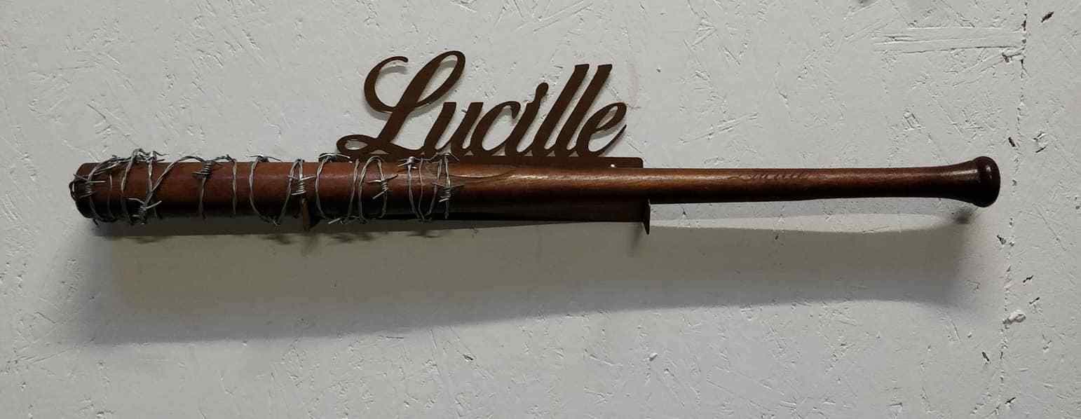 Lucille The Walking Dead Negan Baseball Bat Wall Mount
