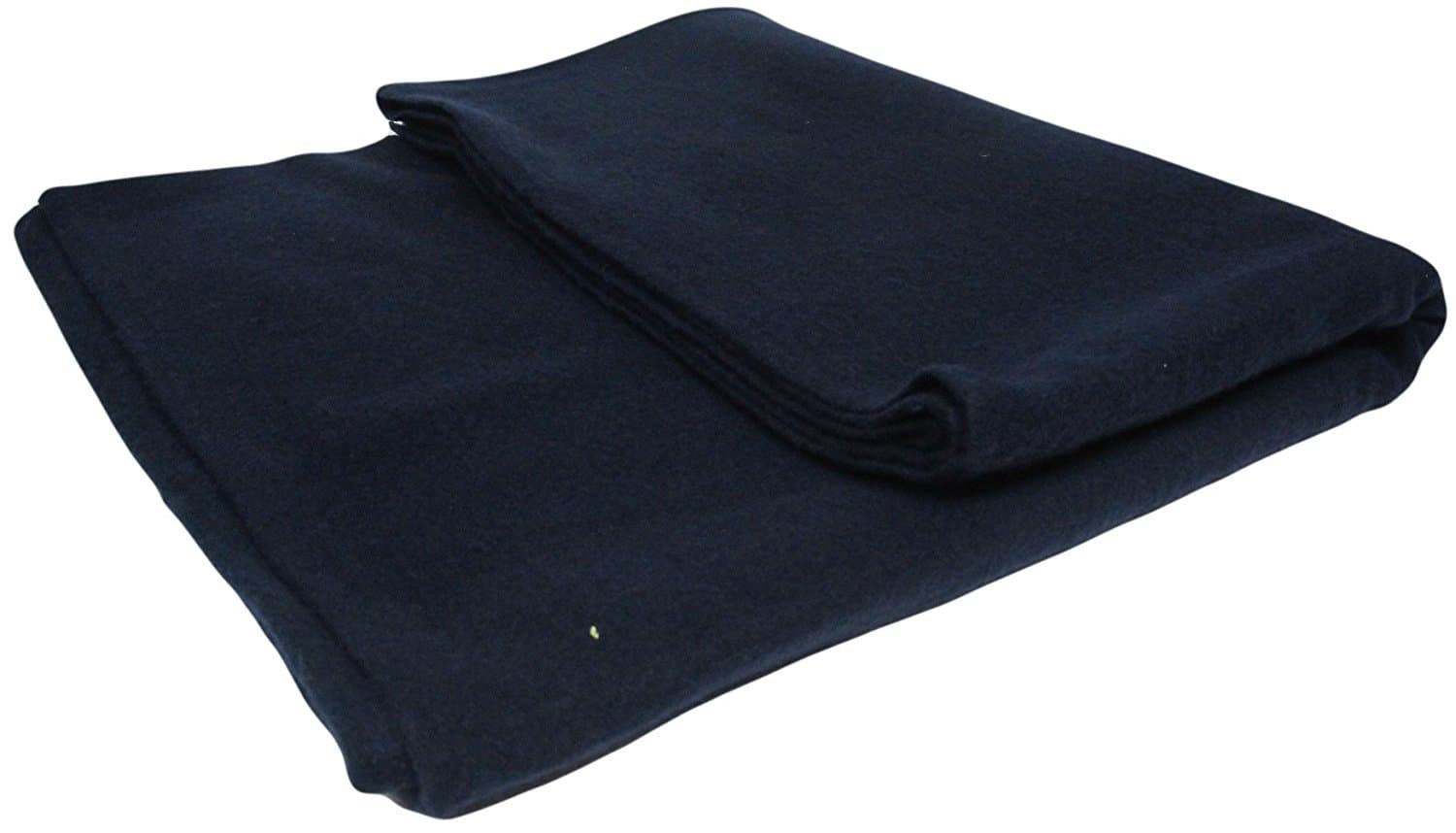 Gilbin's Wool Blanket, Soft Loom Woven, 66" x 84", Color Navy