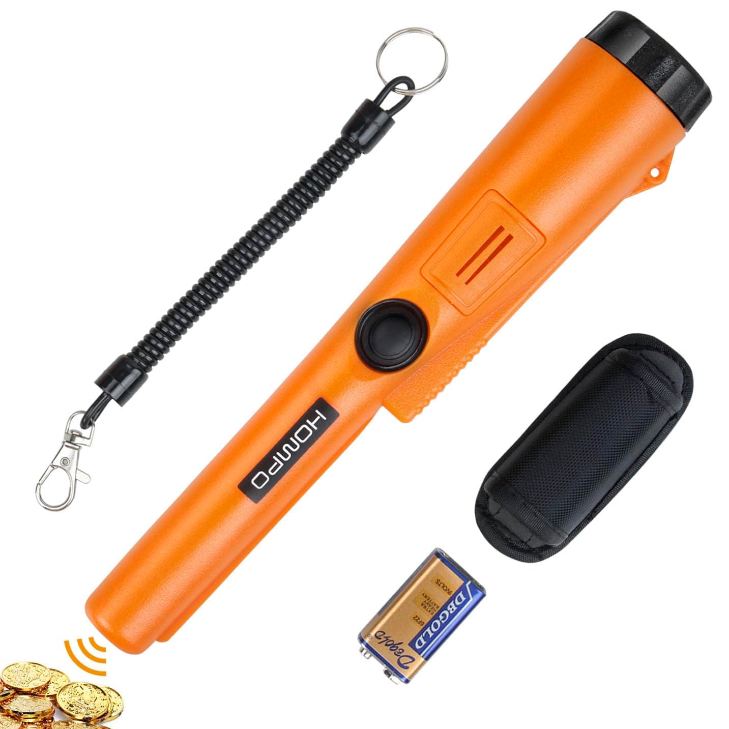 Metal Detector Pinpointer - Fully Waterproof Handheld Pin Pointer Wand, High Accuracy Professional Search Treasure Pinpointing Finder Probe