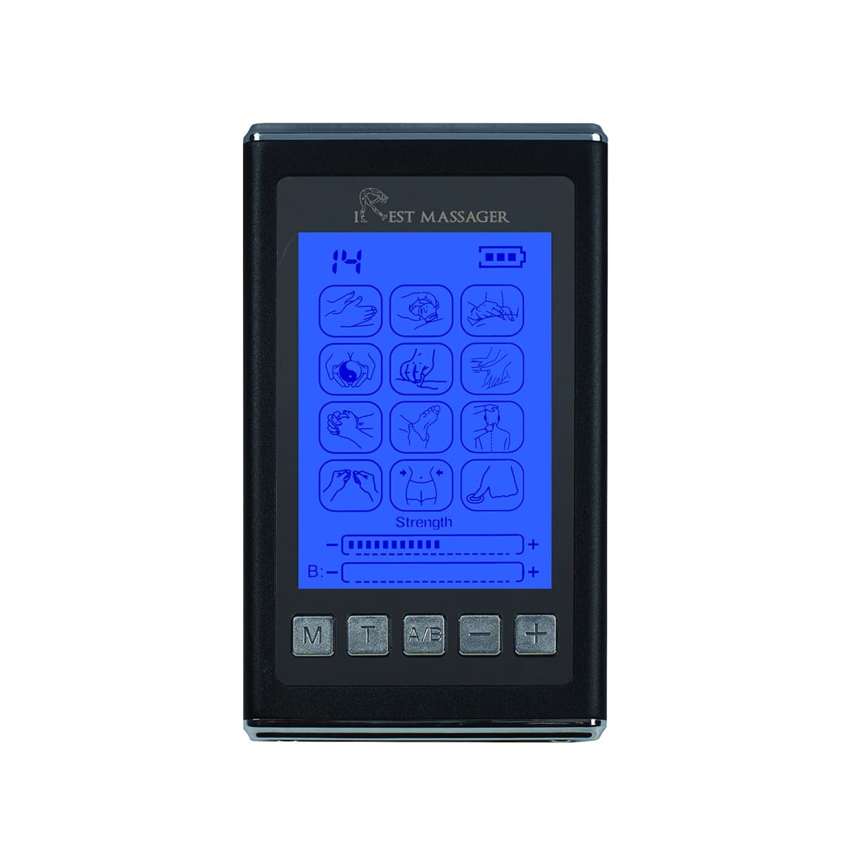 TENS EMS Unit Pro S Muscle Stimulator 12 Modes Rechargeable Battery (Black)