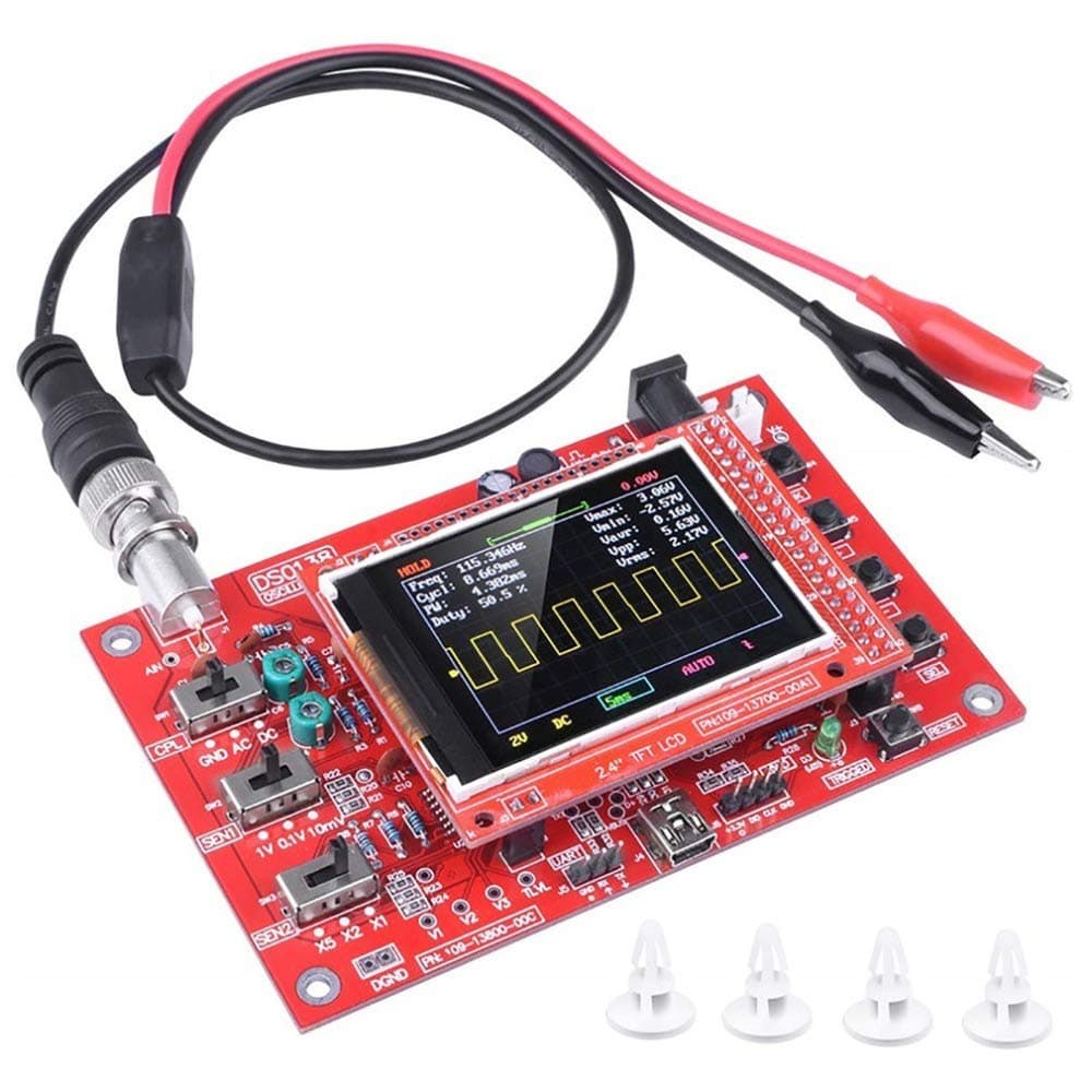 DSO138 Oscilloscope DIY Kit Handheld Digital Oscilloscope 1msps Real-Time Sampling Rate 2.4 inch TFT Display